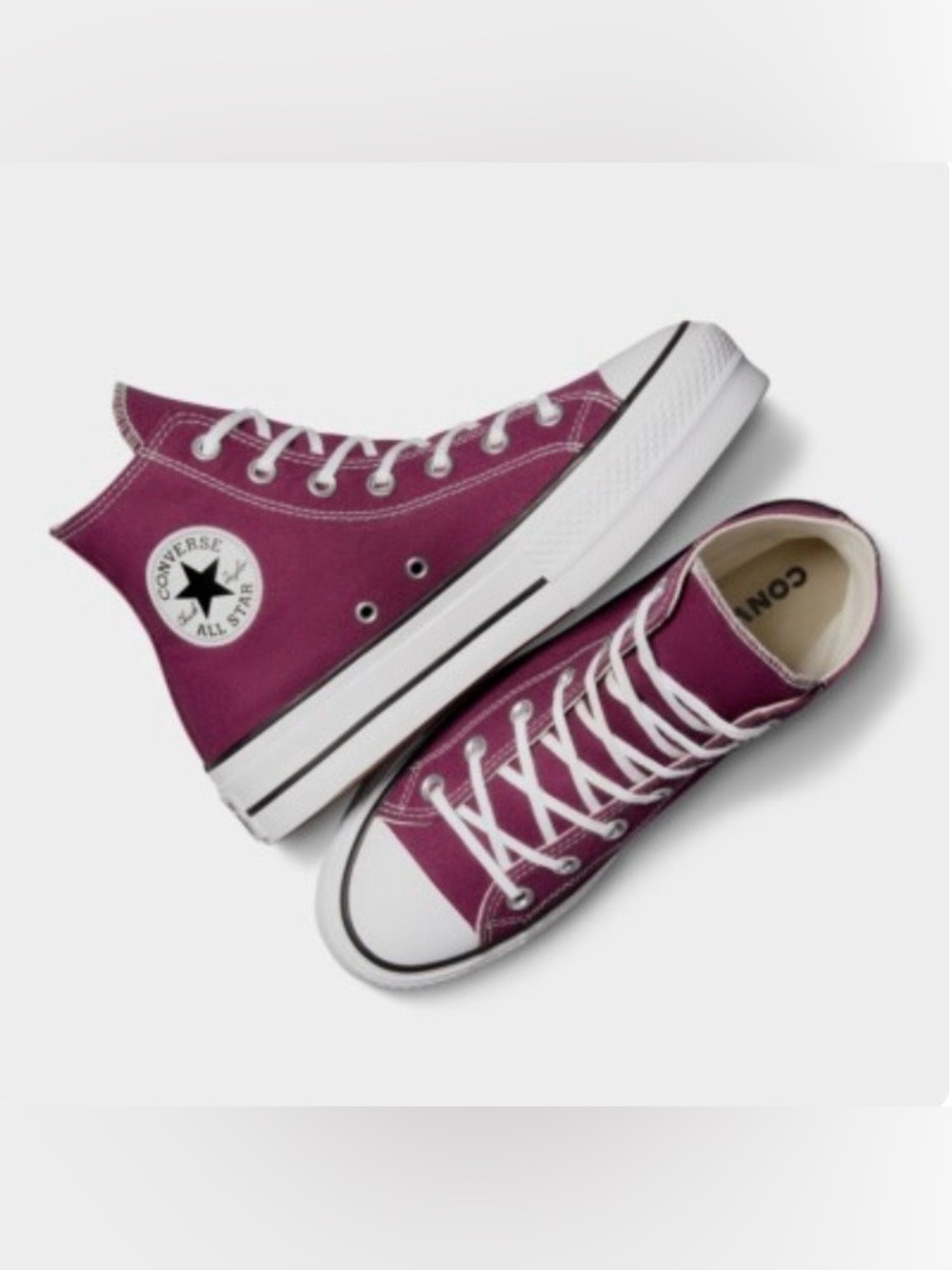 Converse Chuck Taylor All Star Lift Hi Platform in color Legend Berry